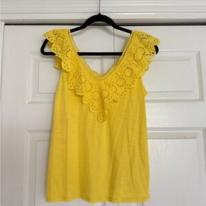 Lilly Pulitzer Yellow Eyelet Tank Top